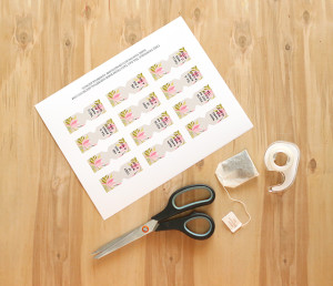 Floral Free Printable Tea Bag Tags - Shrimp Salad Circus